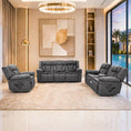 Load image into Gallery viewer, Bermuda Leather Uppers Motion Sofa Set
