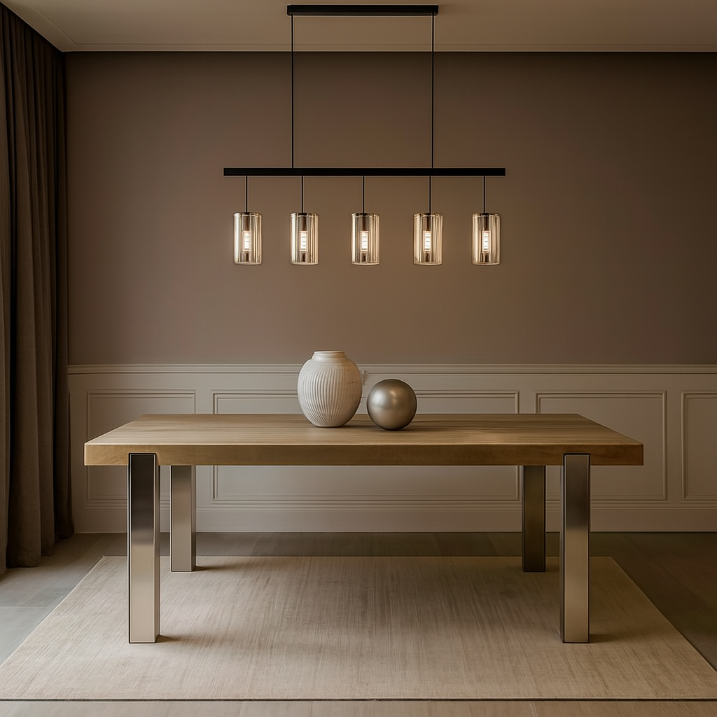 Prague Dining Table Natural Oak Grey