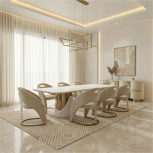 Cyprus Dining Table Milk White