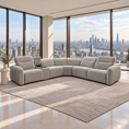 Load image into Gallery viewer, Maldova Fabric Corner Motion Sofa Set
