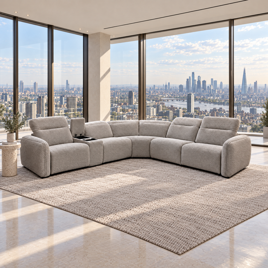 Maldova Fabric Corner Motion Sofa Set