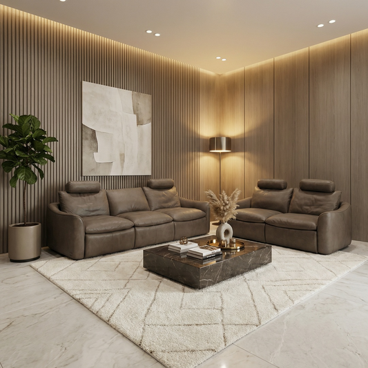 Sonata Full Leather Motion Sofa Set