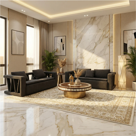 Venanzio Full Leather Sofa Set