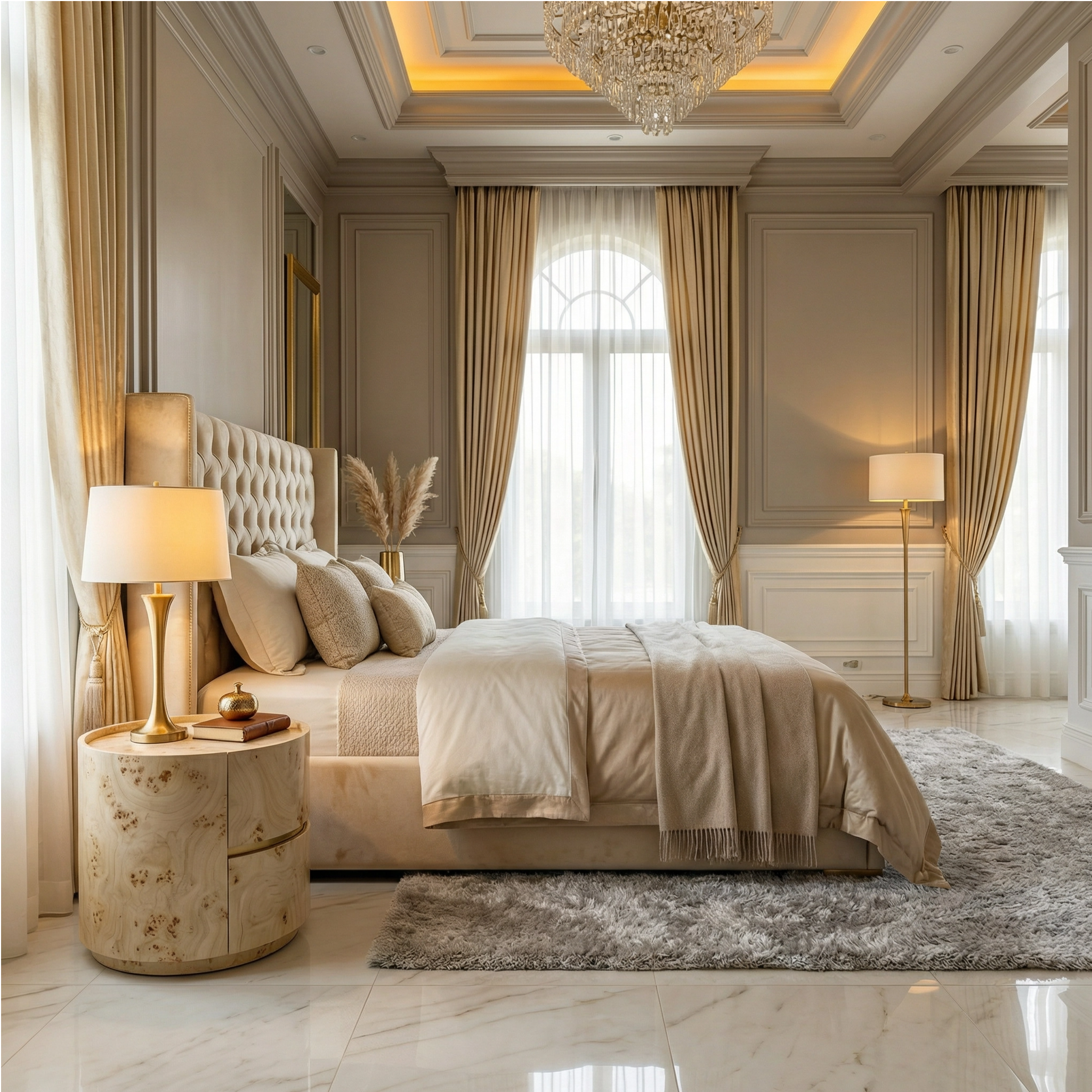 Raven Burl Vaneer Pedestal