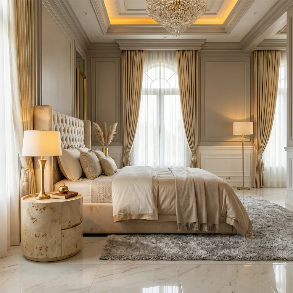 Raven Burl Vaneer Pedestal