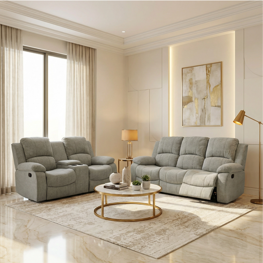 Lester 3+2 Motion Sofa Cream