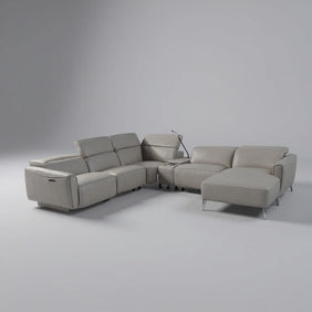 Rivera Leather Uppers Corner Motion Sofa Set