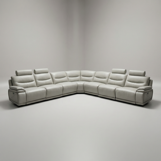 Falcone Full Leather Corner Motion Sofa