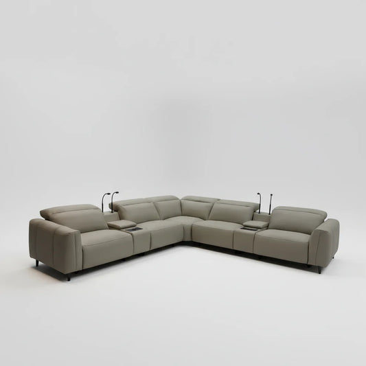 Salvino Mk2 Full Leather Corner Motion Sofa