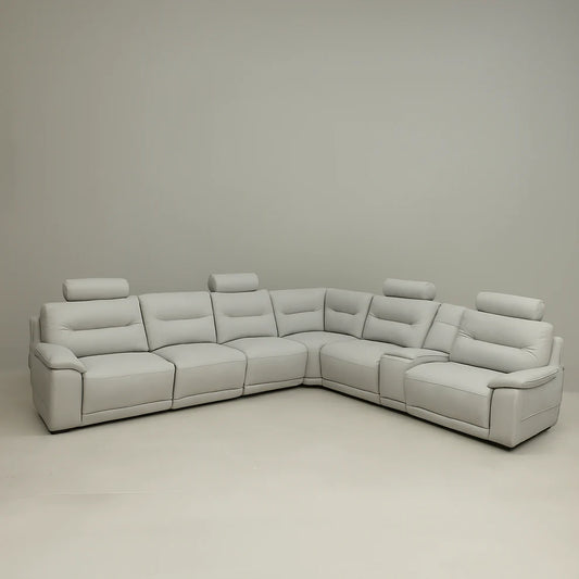 Belmont Full Leather Corner Motion Sofa Set