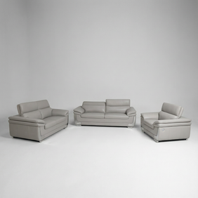 Lomond Full Leather Sofa Set