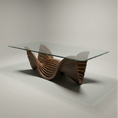 Load image into Gallery viewer, Linton Dining Table Walnut Base With Glass Top
