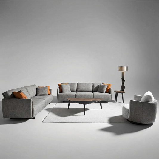 Lucca Sofa Set + Coffee Table+ Side Table + Pouf Natura Craft 05