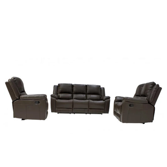 Luminos 3pce Full Leather Lounge Suite