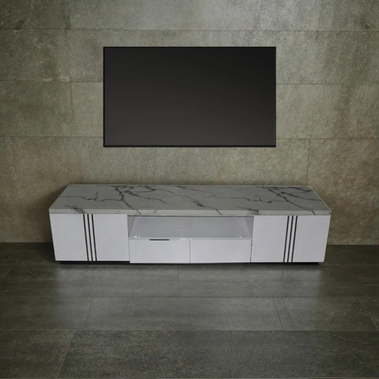 Luson TV Unit Silver Stand E-Marble TV05