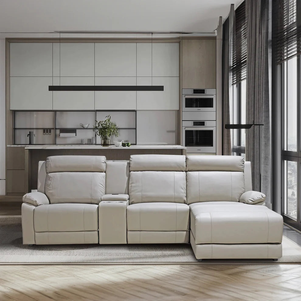 Maleena Leather Uppers Daybed Sofa