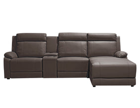 Maleena 4pce Leather Uppers Lounge Suite