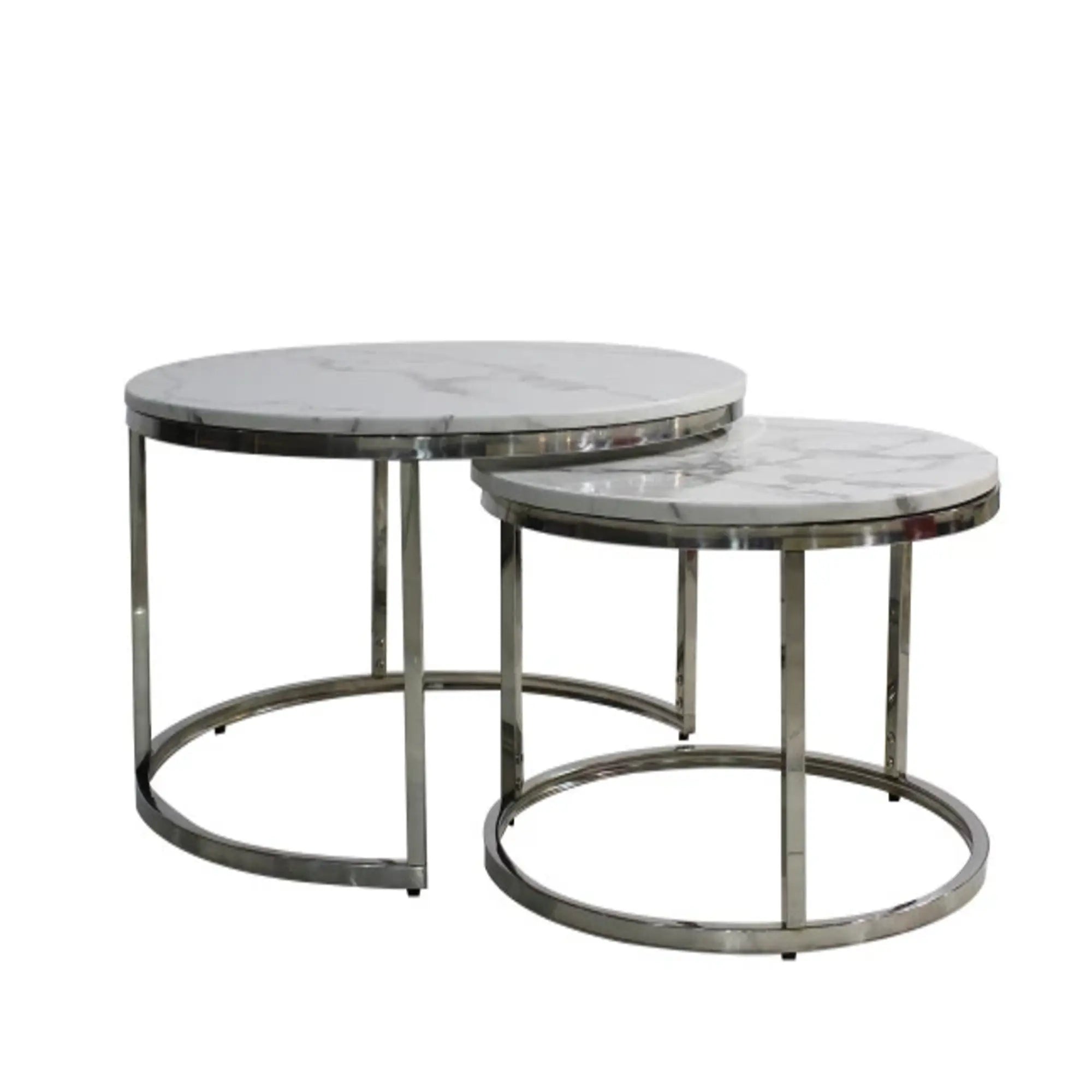 Mars Set Of 2 Coffee Table Silver