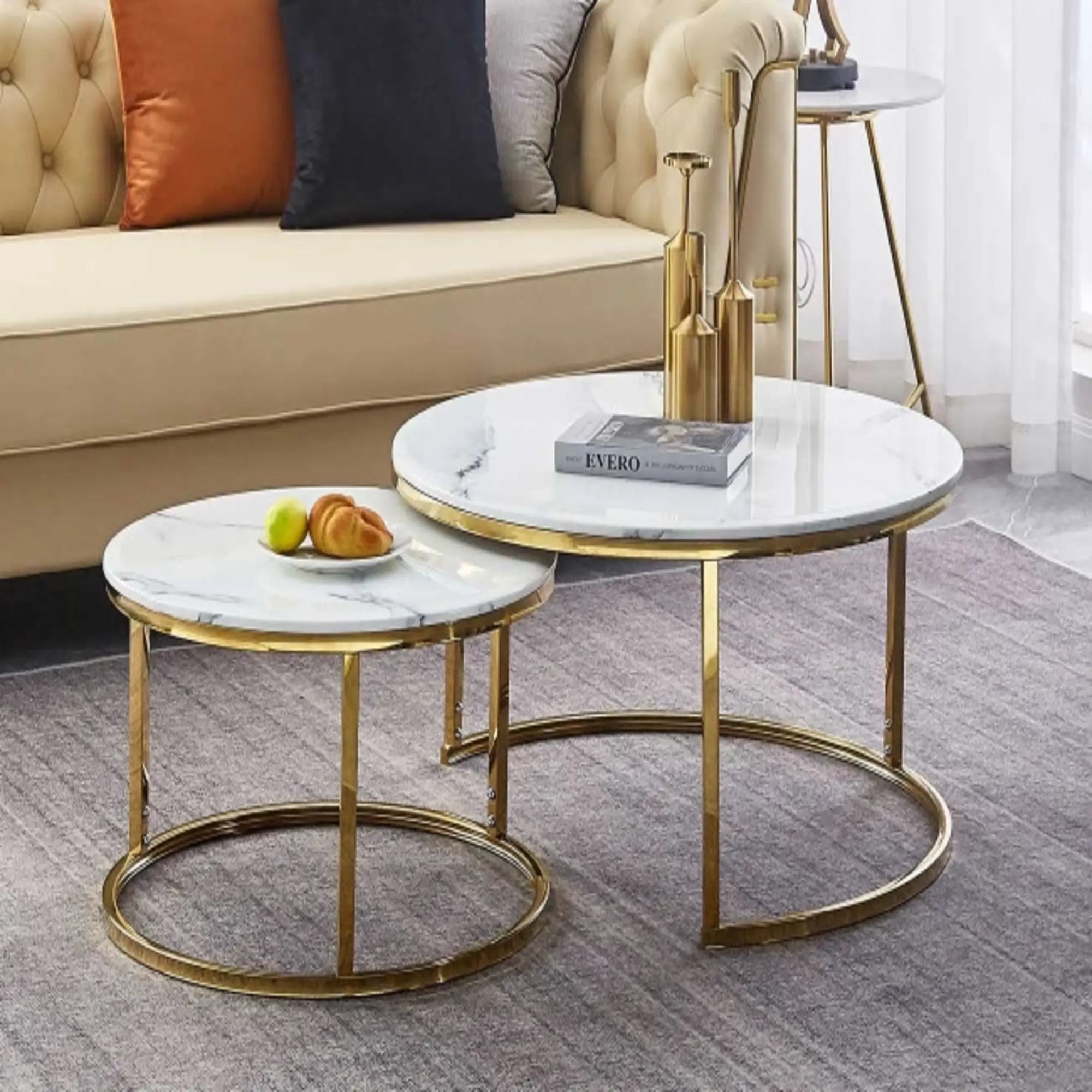 Mars Set Of 2 Coffee Table Gold