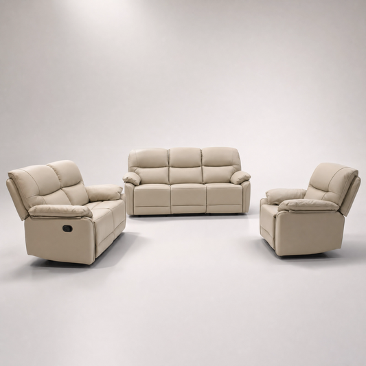Martina Full Leather Motion Sofa Set