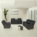 Load image into Gallery viewer, Romano 3pce Leather Uppers Lounge Suite
