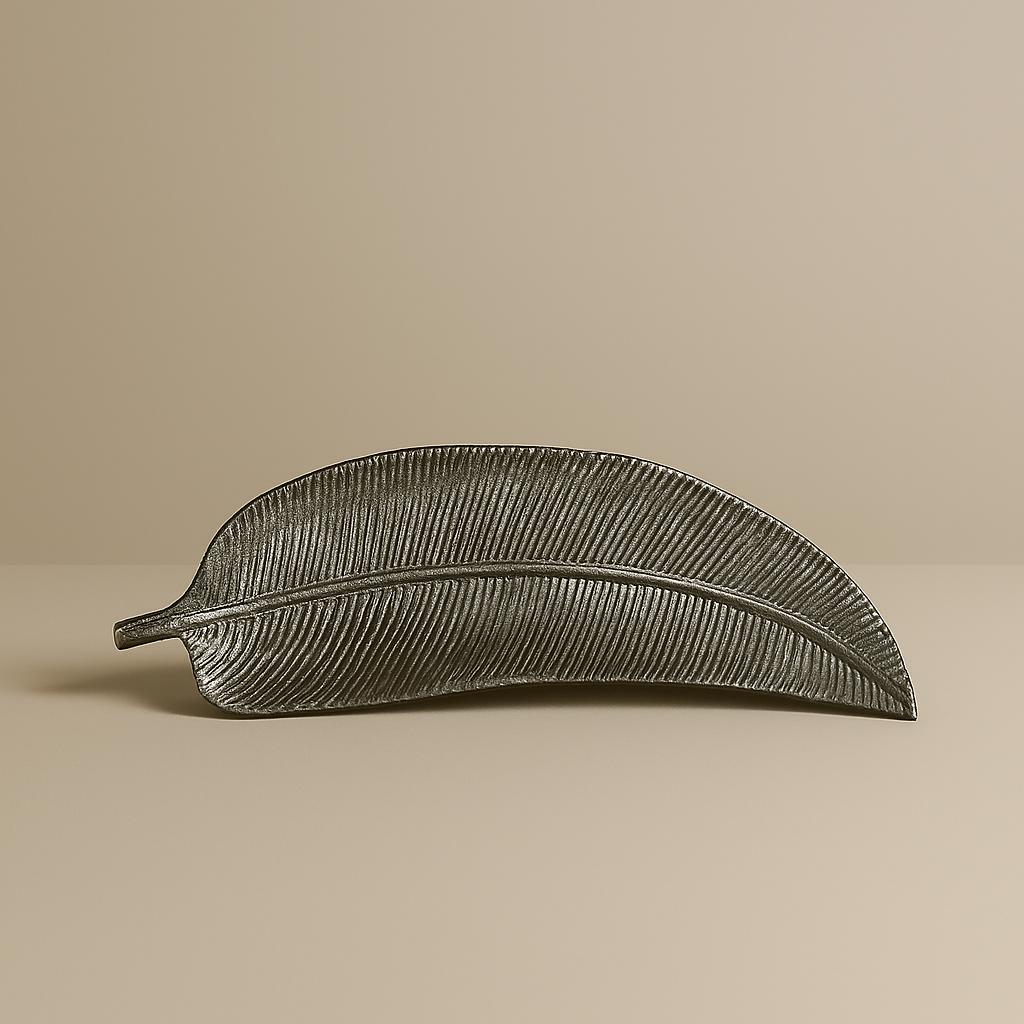 Leaf Dish Med Nickle Al-24364B