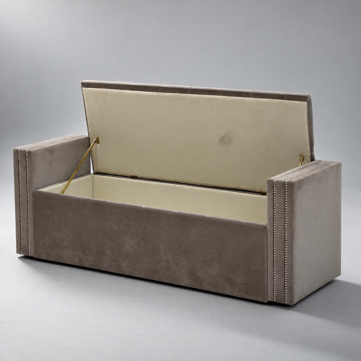 Diamond Button Storage Ottoman Queen