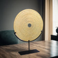 Load image into Gallery viewer, Round Sculpture On Iron Base Gld/Blk Al-24770A
