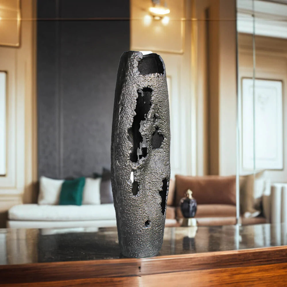 Vase Jute Lg Gry Al-23830B