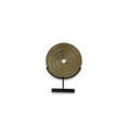 Load image into Gallery viewer, Round Sculpture On Iron Base Gld/Blk Lrg Al-24770B
