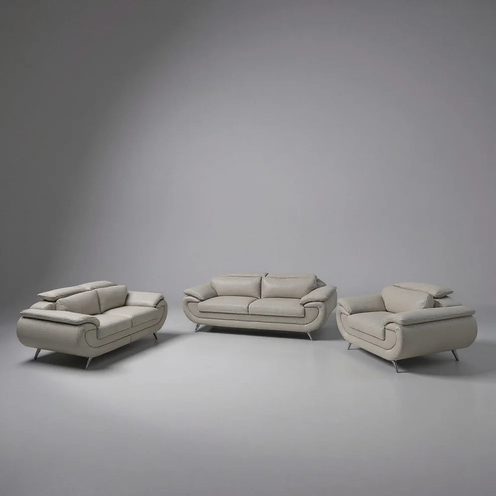 Gianni Full Leather Sofa Set