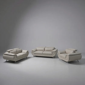 Gianni Full Leather Sofa Set