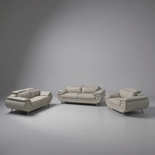 Gianni Full Leather Sofa Set