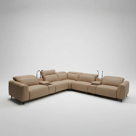 Salvino Mk2 Full Leather Corner Motion Sofa