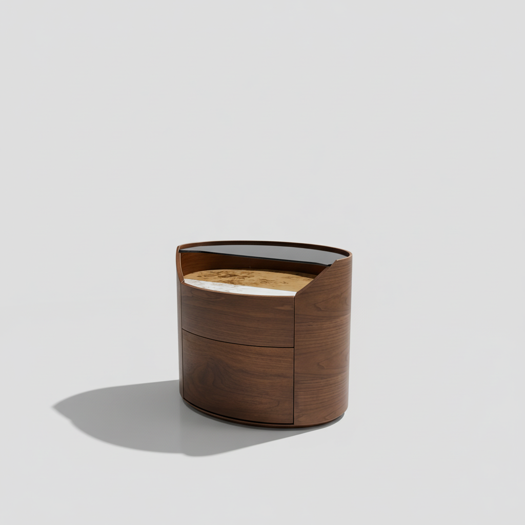 Mason Bedside Pedestal Walnut