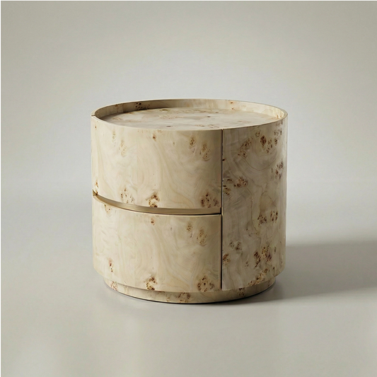 Raven Burl Vaneer Pedestal