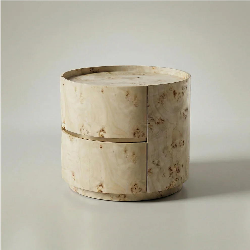 Raven Burl Vaneer Pedestal