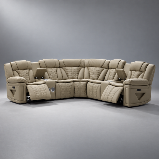 Bermuda Corner Leather Upper Motion Sofa