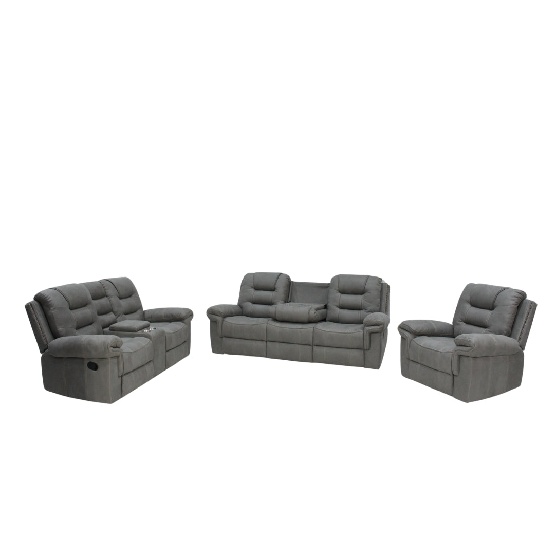 Newton 3pce Fabric Recliner Lounge Set