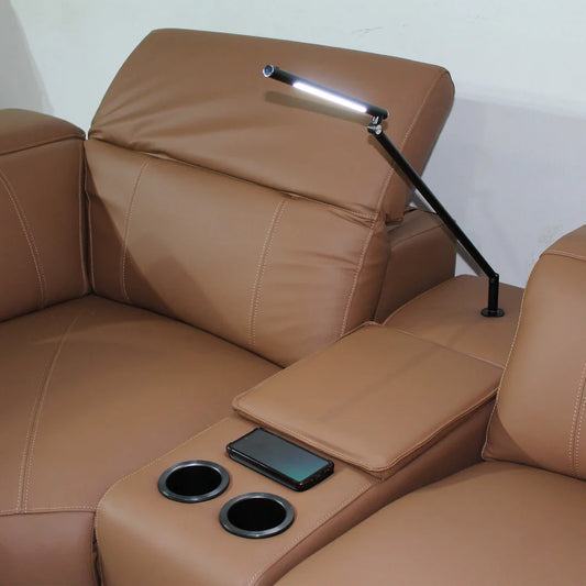 Rivera Leather Uppers Corner Motion Sofa Set