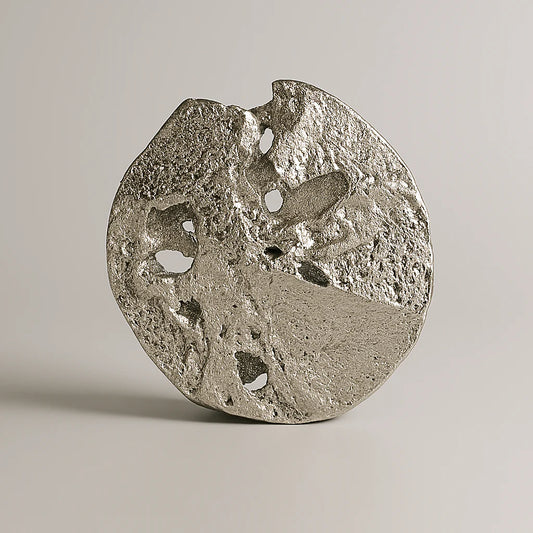 Round Vase Jute Sm Nickle Al-23829A