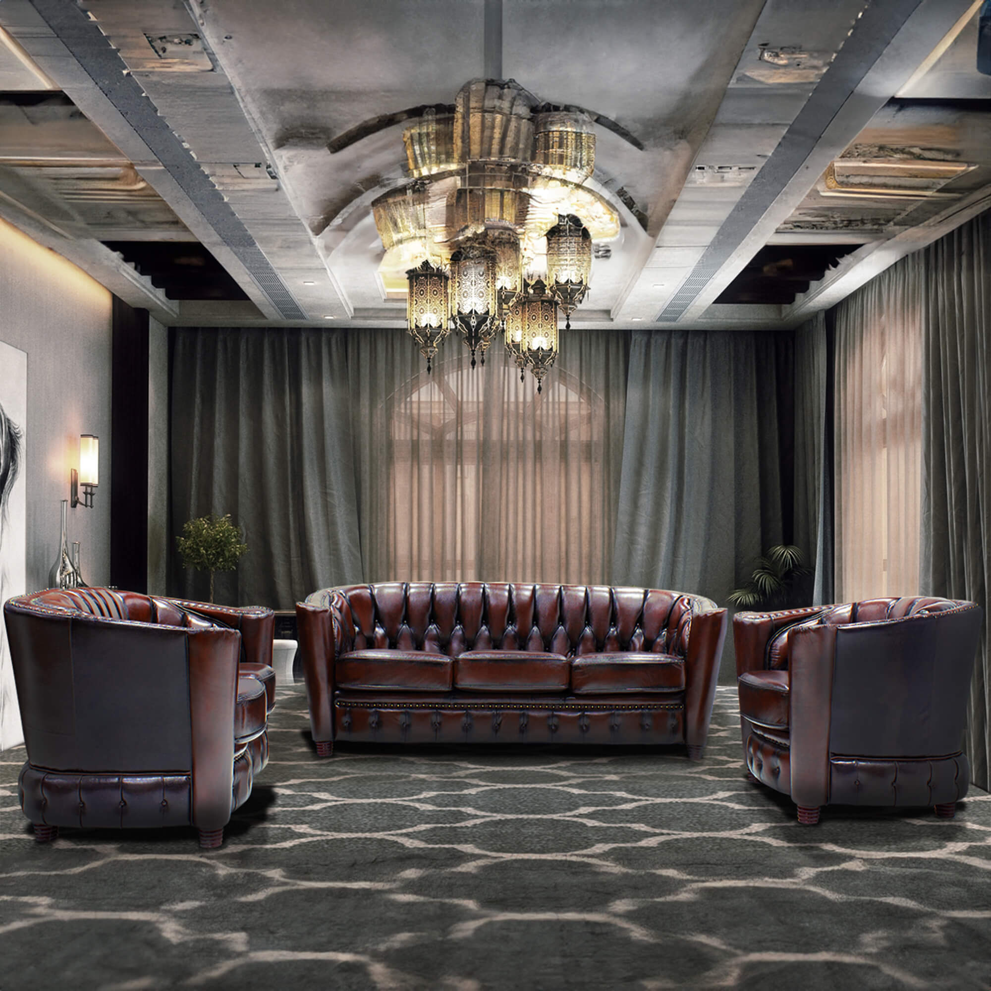 Samantha 3pce Leather Lounge Suite