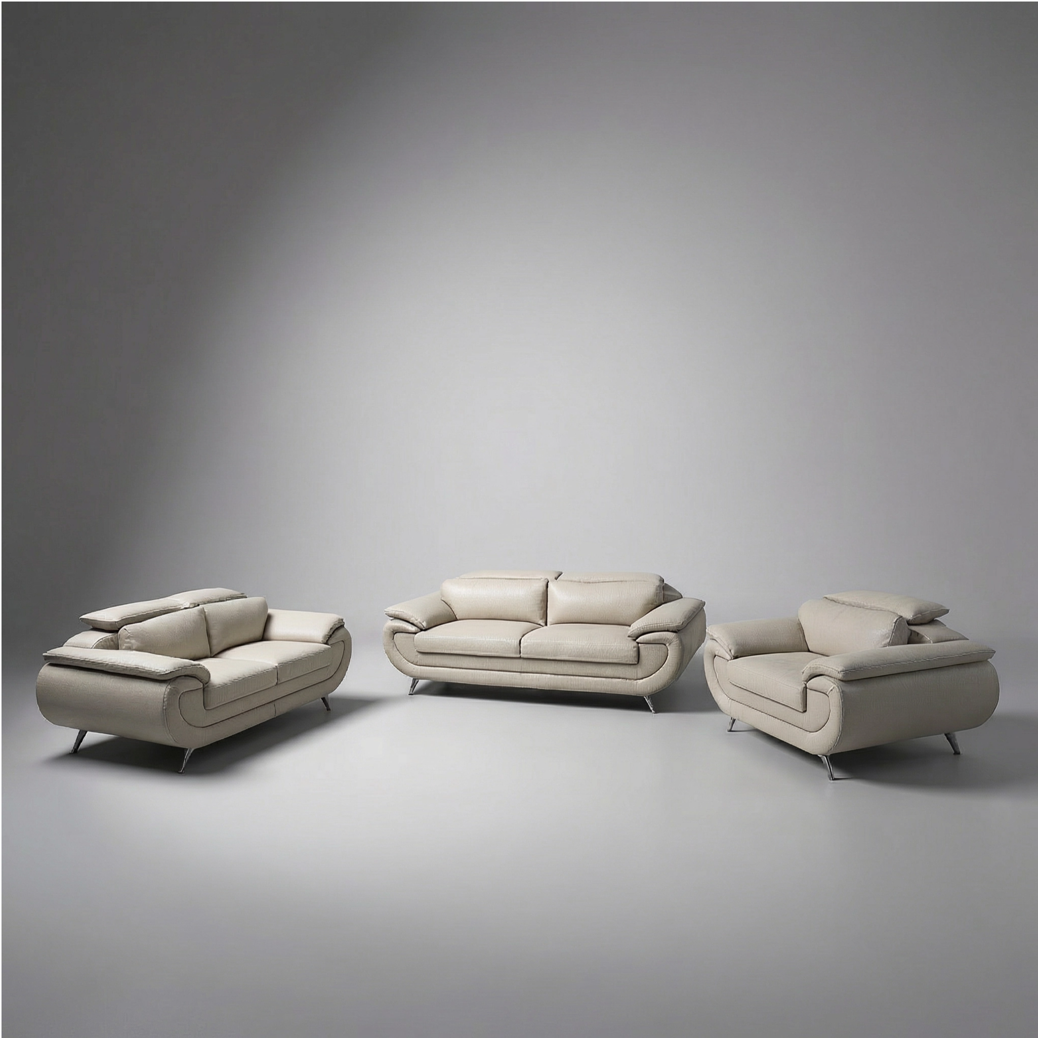 Gianni Full Leather Sofa Set
