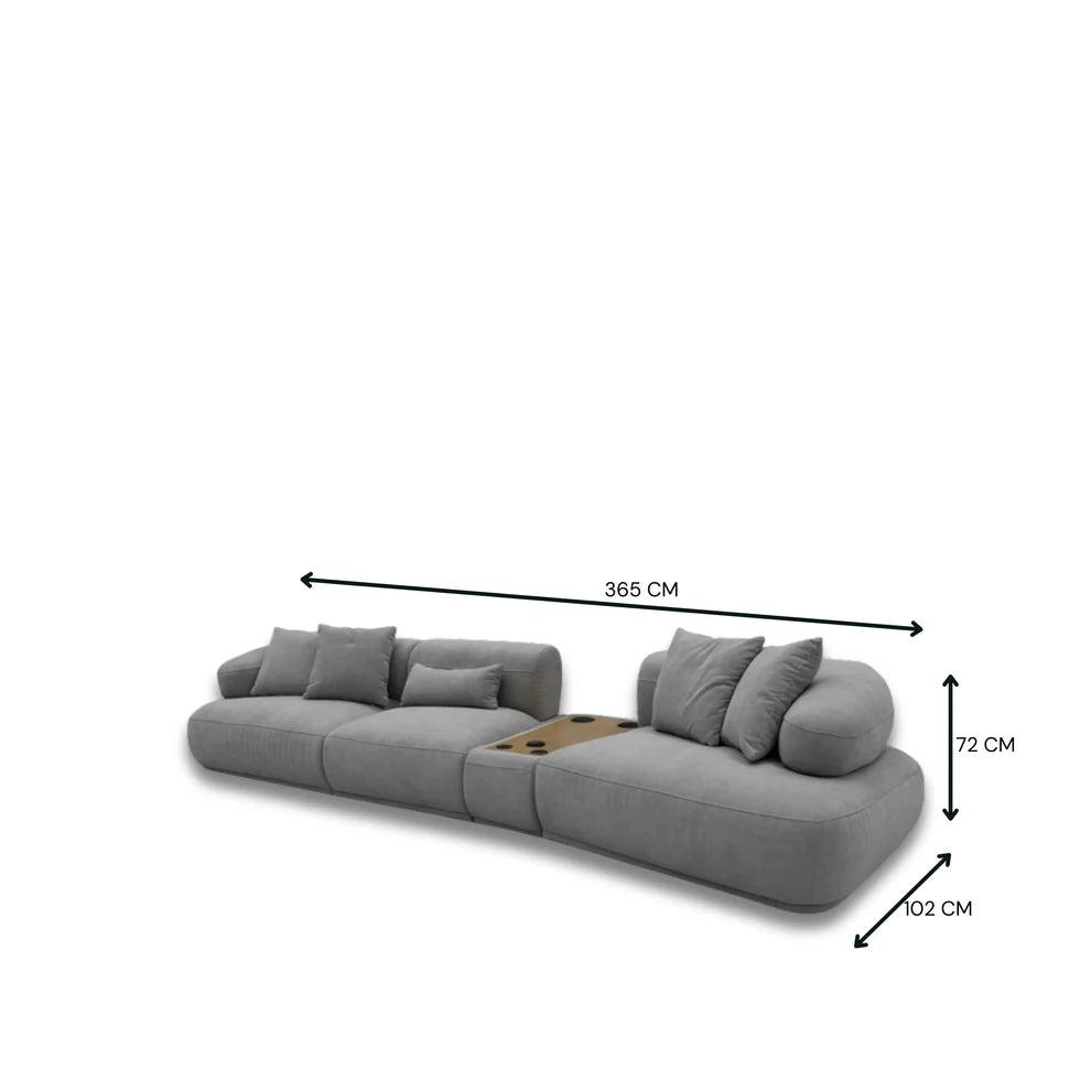 Sergio 4 Seater Fabric Sofa