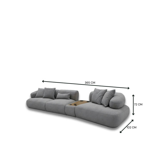 Sergio 4 Seater Fabric Sofa