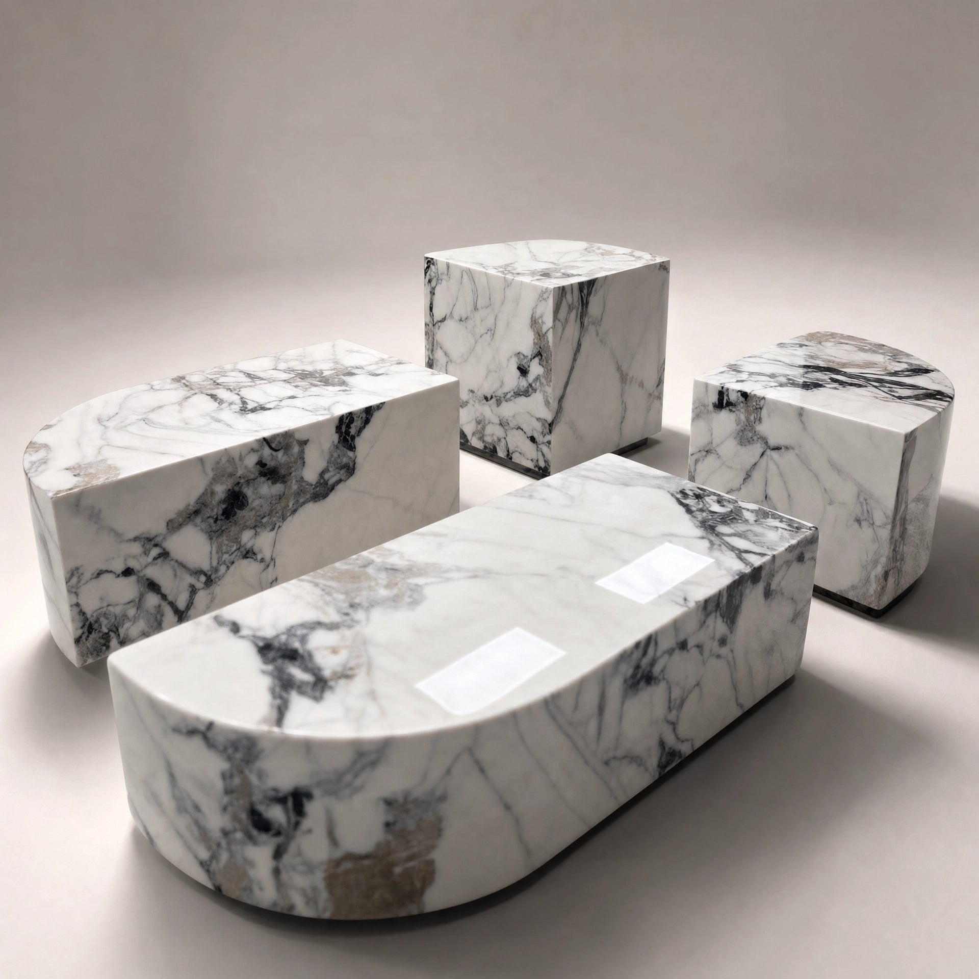 Pebble Set of 4 Coffee Table CT-2511
