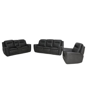 Sierra 3pce Full Genuine Leather Lounge Suite