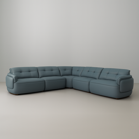 Lago Full Leather Modular Sofa Set