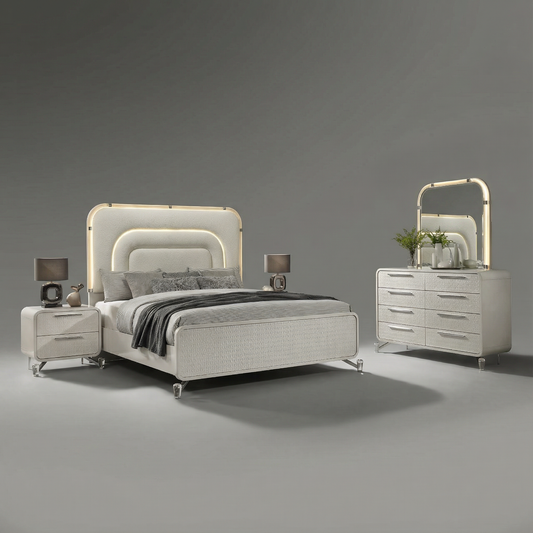 Manchester Queen Complete Bedroom Set Beige
