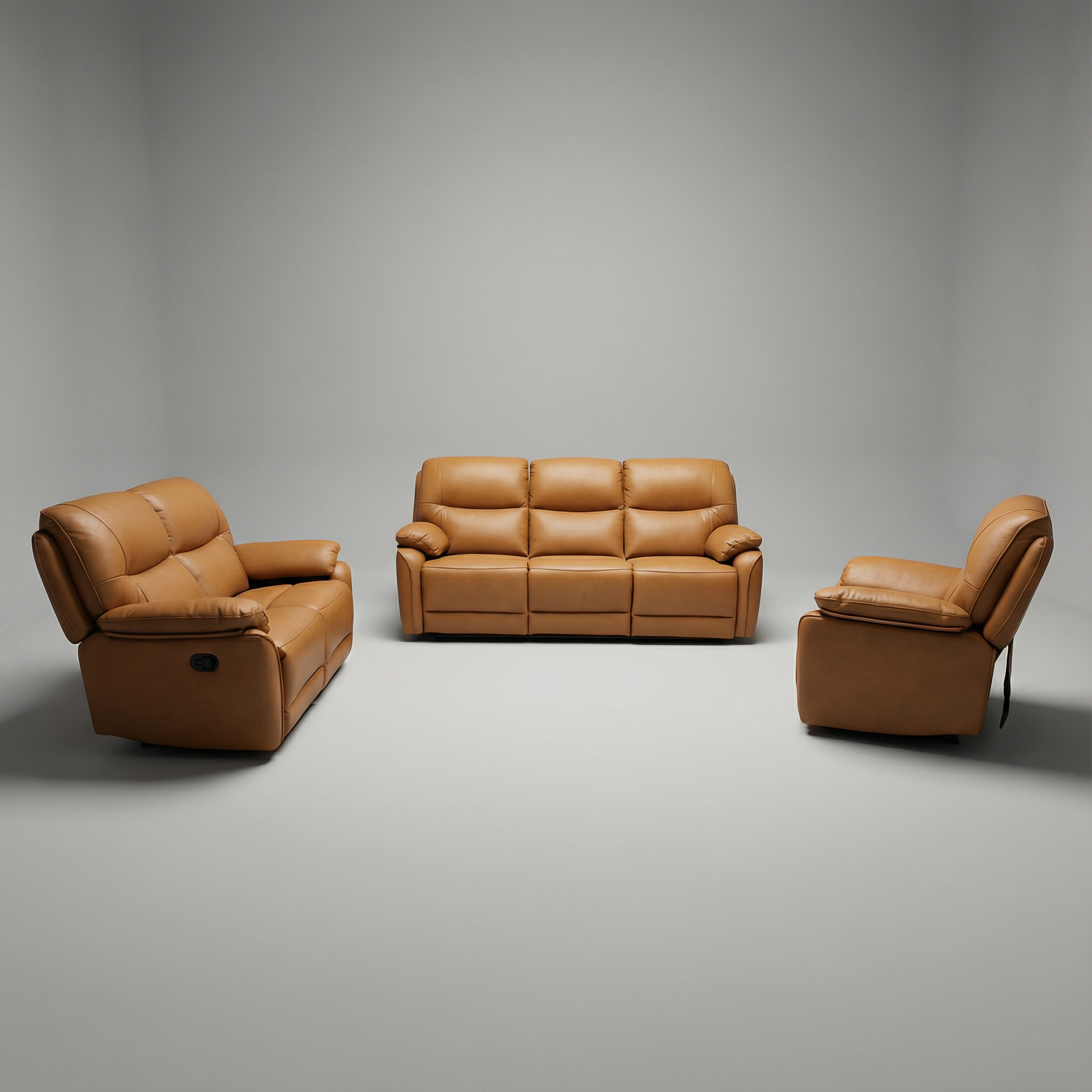 Martina Full Leather Motion Sofa Set
